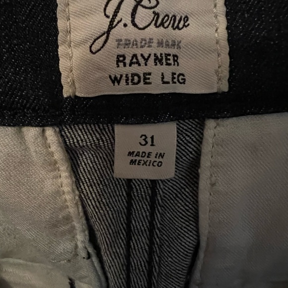 J. Crew Rayner Wide Leg Trouser Jean Size 31 Dark Denim - Picture 3 of 3